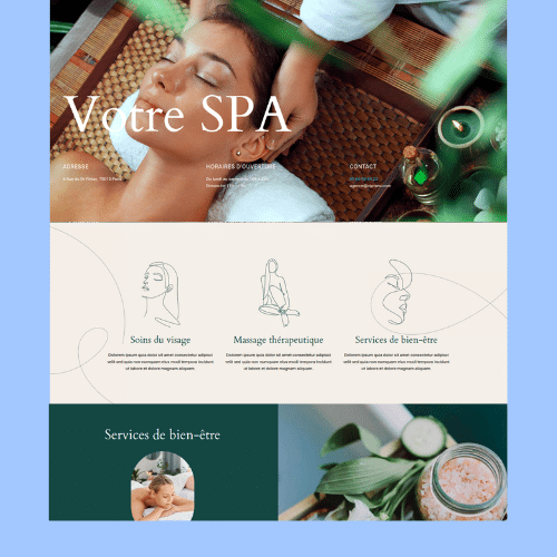Modèle de site internet pour institut de beauté n°1