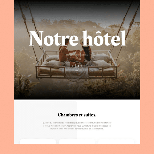 Exemple site hôtel Roubaix