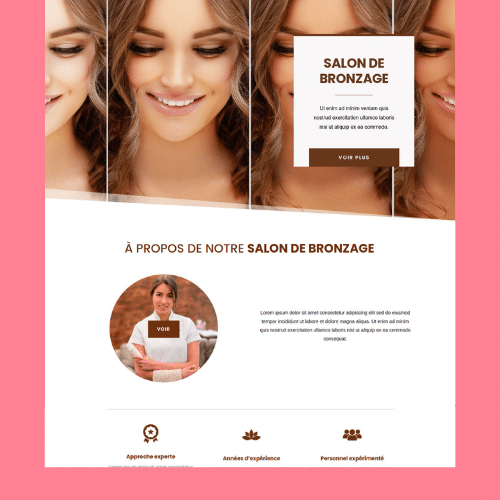 Modèle de site internet pour institut de beauté n°34