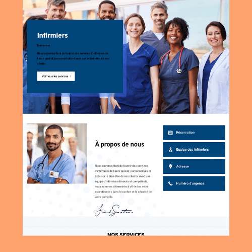 Modèle de site internet pour infirmière libérale n°31