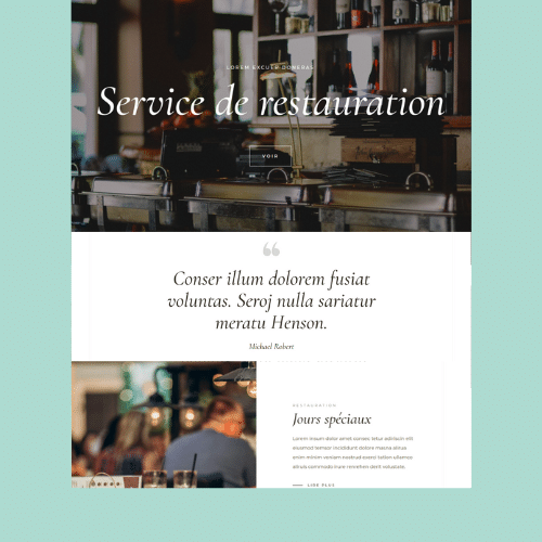 Modèle de site internet pour restaurant n°13