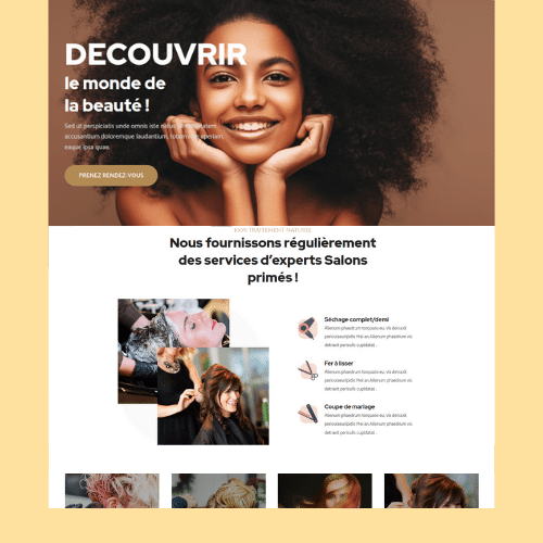 Modèle de site internet pour institut de beauté n°18