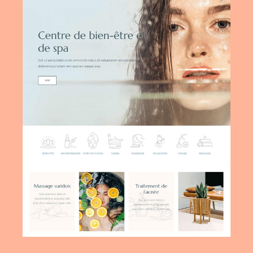 Modèle de site internet pour institut de beauté n°4