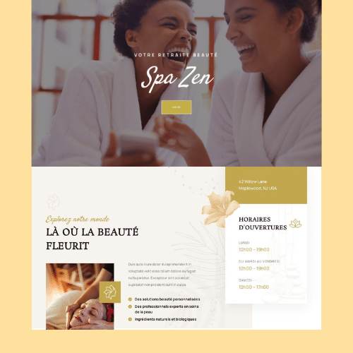 Modèle de site internet pour institut de beauté n°5
