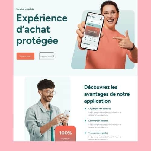 Modèle de site internet pour application mobile et logiciel SaaS n°23