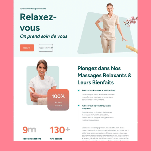 Modèle de site internet pour institut de beauté n°40