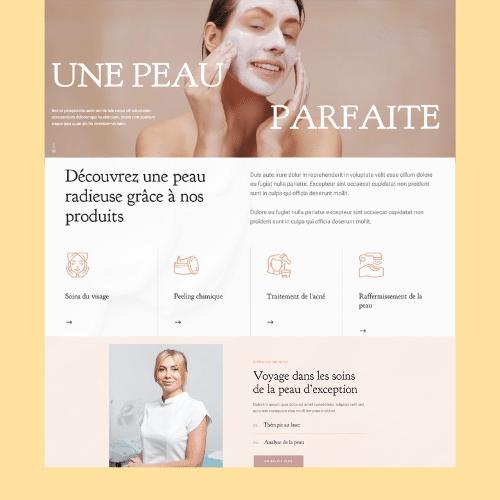 Modèle de site internet pour institut de beauté n°41