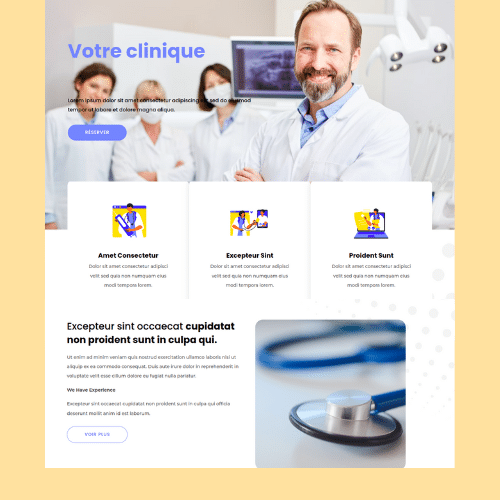 Modèle de site internet pour clinique et cabinet médical n°1