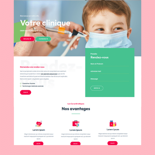 Modèle de site internet pour clinique et cabinet médical n°13