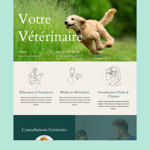 Exemple site clinique vétérinaire Aix‑en‑Provence