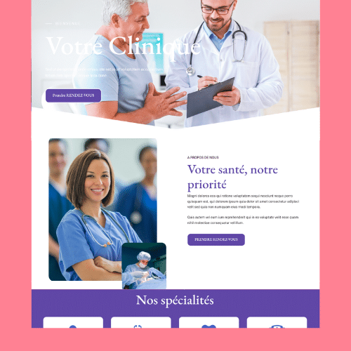 Modèle de site internet pour clinique et cabinet médical n°23