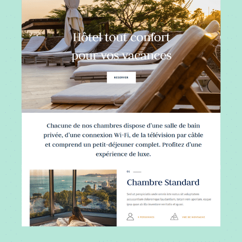 Modèle de site internet pour sport, loisirs et hôtellerie n°27