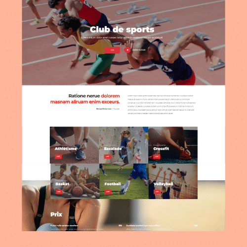 Modèle de site internet pour sport, loisirs et hôtellerie n°10