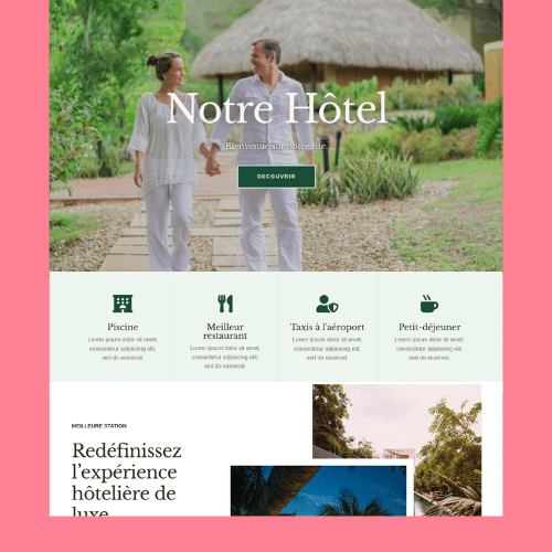 Modèle de site internet pour sport, loisirs et hôtellerie n°30