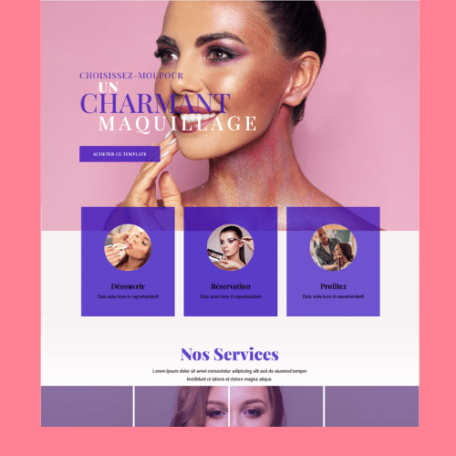 Modèle de site internet pour institut de beauté n°31