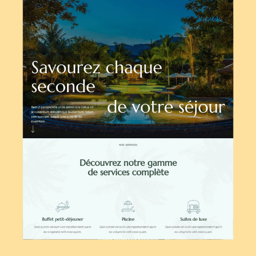 Modèle de site internet pour sport, loisirs et hôtellerie n°43