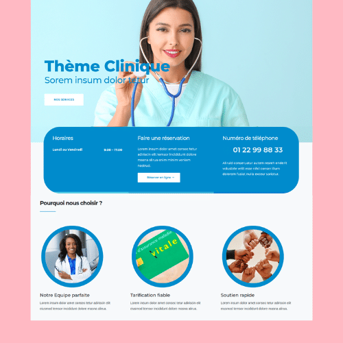 Modèle de site internet pour clinique et cabinet médical n°4