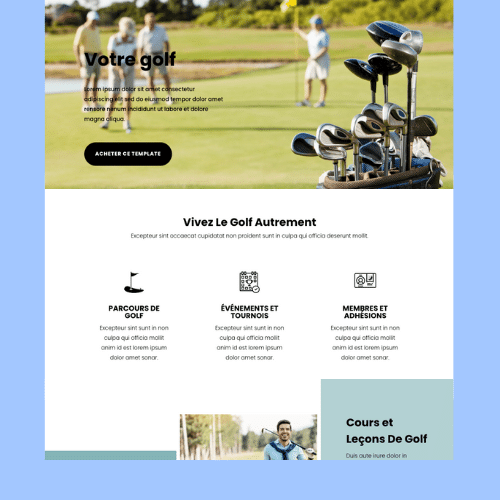 Modèle de site internet pour sport, loisirs et hôtellerie n°46
