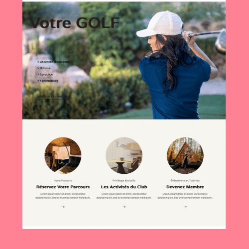 Modèle de site internet pour sport, loisirs et hôtellerie n°47
