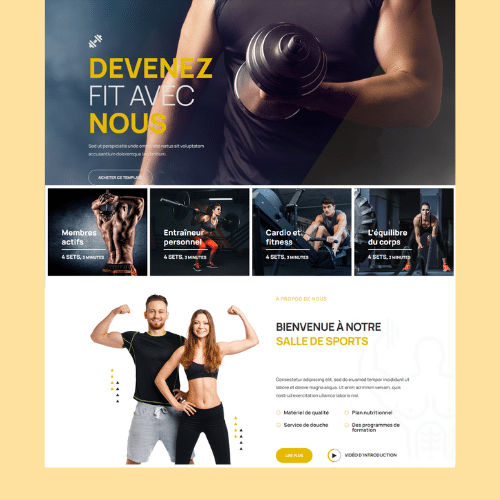 Modèle de site internet pour sport, loisirs et hôtellerie n°5
