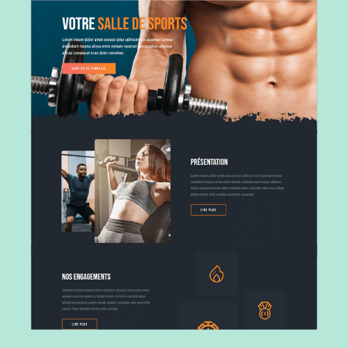 Modèle de site internet pour sport, loisirs et hôtellerie n°7