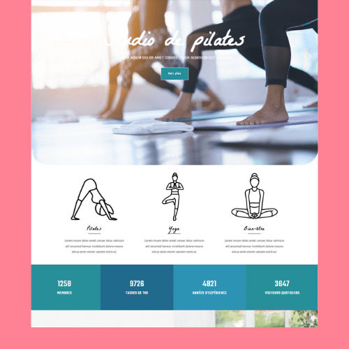 Modèle de site internet pour sport, loisirs et hôtellerie n°6