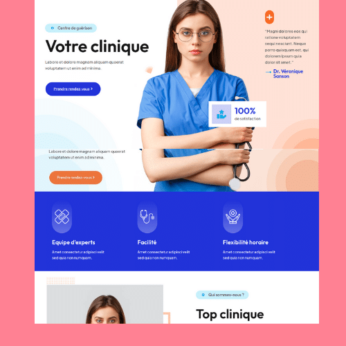 Modèle de site internet pour clinique et cabinet médical n°12