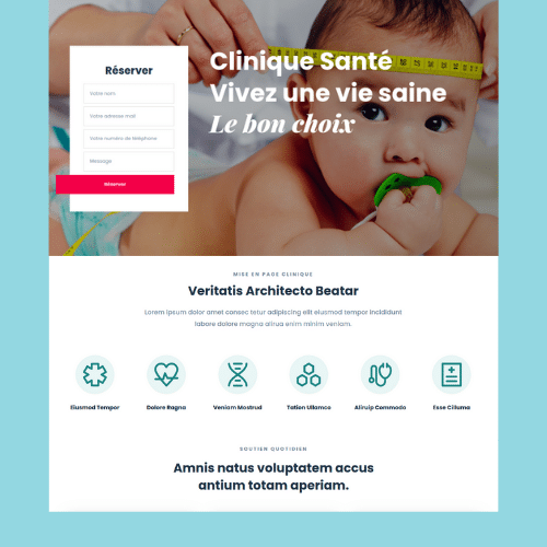 Modèle de site internet pour clinique et cabinet médical n°2