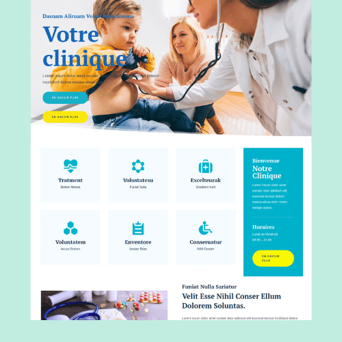 Modèle de site internet pour clinique et cabinet médical n°3