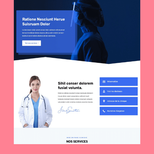 Modèle de site internet pour clinique et cabinet médical n°7