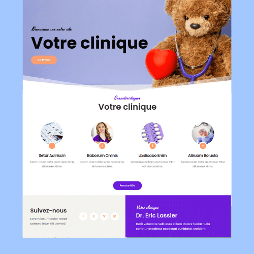 Modèle de site internet pour clinique et cabinet médical n°18