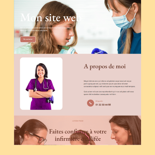 Modèle de site internet pour infirmière libérale n°6