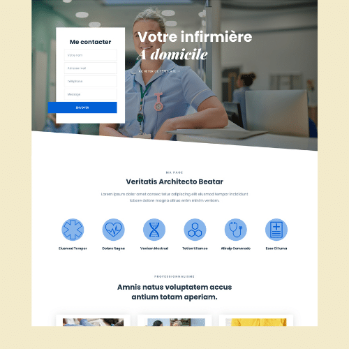 Modèle de site internet pour infirmière libérale n°8