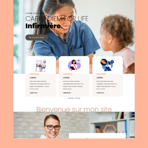 Modèle de site internet pour infirmière libérale n°1