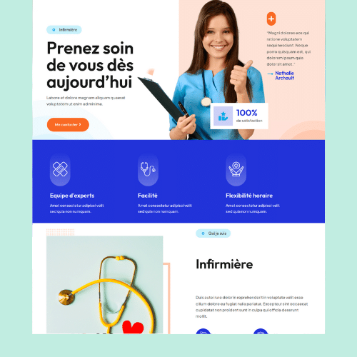 Modèle de site internet pour infirmière libérale n°10
