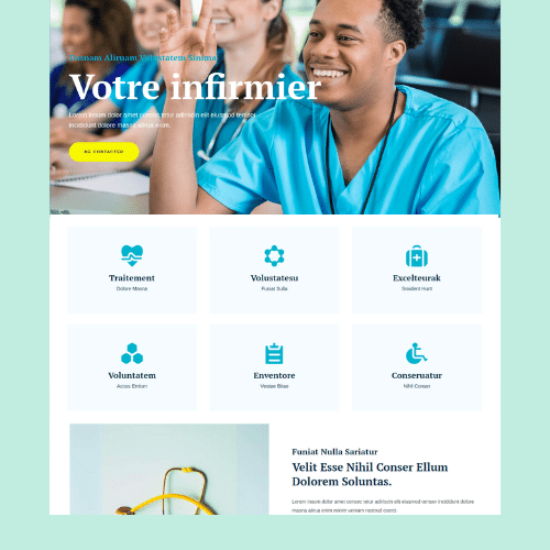 Modèle de site internet pour infirmière libérale n°15