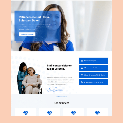 Modèle de site internet pour infirmière libérale n°19