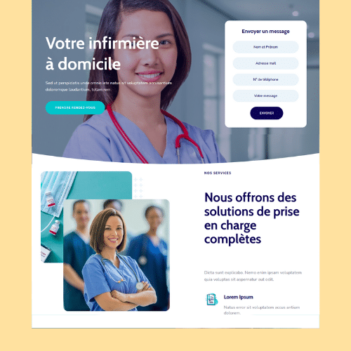 Modèle de site internet pour infirmière libérale n°21