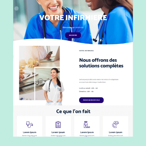 Exemple site cabinet d’infirmières Reims