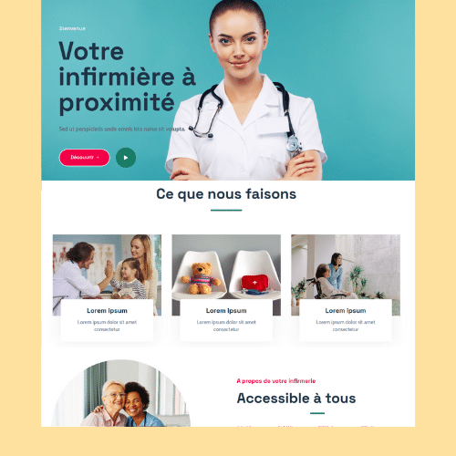 Modèle de site internet pour infirmière libérale n°23
