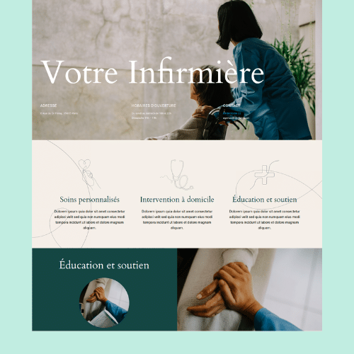 Modèle de site internet pour infirmière libérale n°33