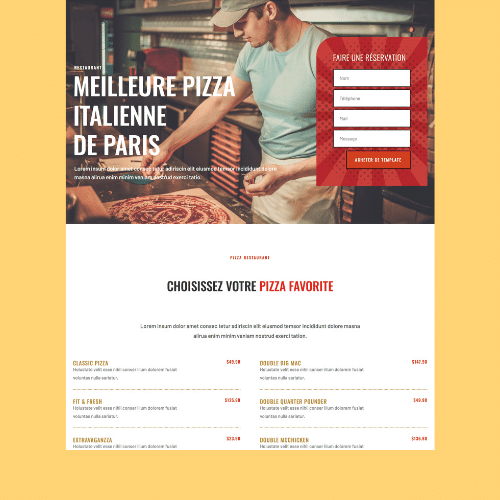 Modèle de site internet pour restaurant n°37