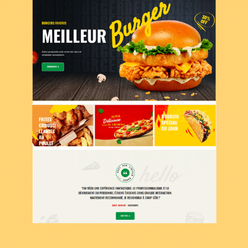 Modèle de site internet pour restaurant n°45