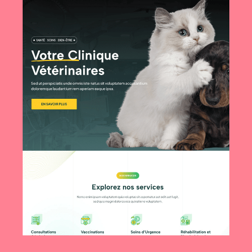 Modèle de site internet pour vétérinaire n°15