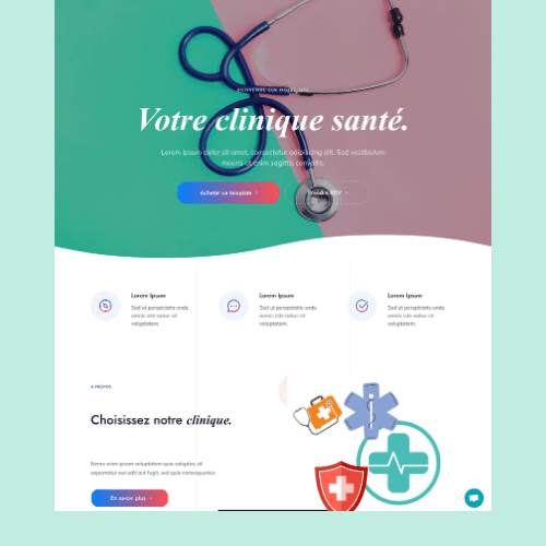 Modèle de site internet pour clinique et cabinet médical n°24