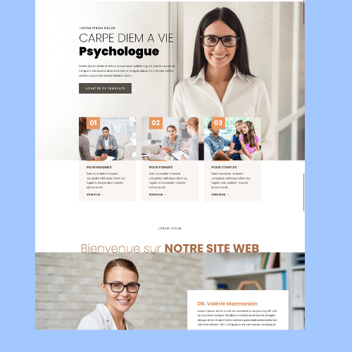 Modèle de site internet pour psychologues n°1