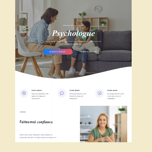 Modèle de site internet pour psychologues n°10
