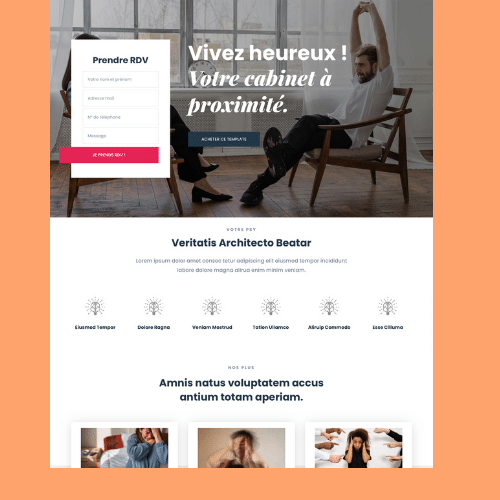 Modèle de site internet pour psychologues n°13
