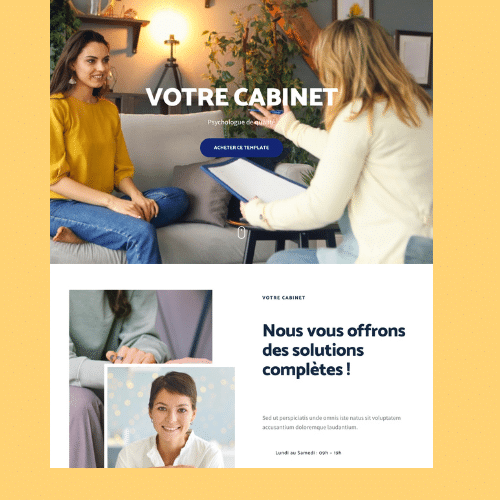 Modèle de site internet pour psychologues n°21