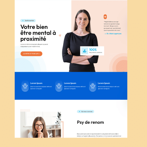 Modèle de site internet pour psychologues n°23